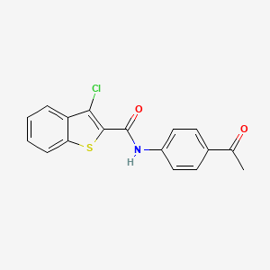 molecular formula C17H12ClNO2S B2491483 N-(4-Acetylphenyl)-3-chloro-1-benzothiophene-2-carboxamide CAS No. 70453-71-3