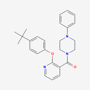 molecular formula C26H29N3O2 B2491489 [2-(4-叔丁基苯氧基)吡啶-3-基]-(4-苯基哌嗪-1-基)甲酮 CAS No. 497060-68-1
