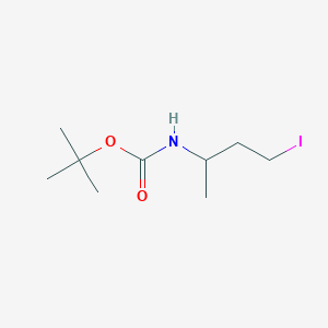 molecular formula C9H18INO2 B2491493 Tert-butyl N-(4-iodobutan-2-yl)carbamate CAS No. 106539-09-7