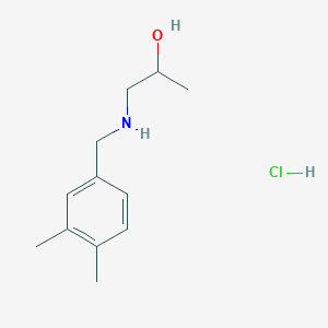 molecular formula C12H20ClNO B2491503 1-[(3,4-Dimethylphenyl)methylamino]propan-2-ol;hydrochloride CAS No. 2445793-22-4