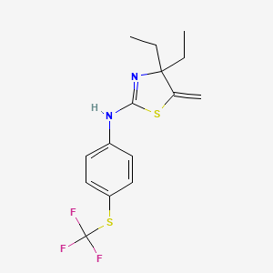 4,4-diethyl-5-methylidene-N-[4-(trifluoromethylsulfanyl)phenyl]-1,3-thiazol-2-amine