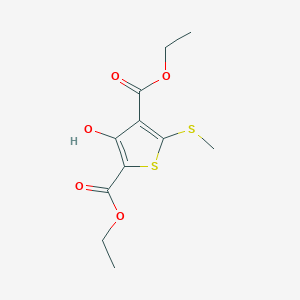 Diethyl 3-hydroxy-5-(methylsulfanyl)-2,4-thiophenedicarboxylate