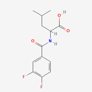 molecular formula C13H15F2NO3 B2491525 2-[(3,4-Difluorophenyl)formamido]-4-methylpentanoic acid CAS No. 1105577-40-9