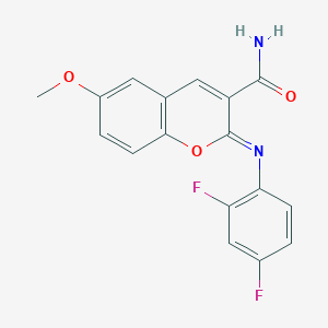 (Z)-2-((2,4-difluorophenyl)imino)-6-methoxy-2H-chromene-3-carboxamide