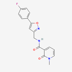 N-((5-(4-fluorophenyl)isoxazol-3-yl)methyl)-1-methyl-2-oxo-1,2-dihydropyridine-3-carboxamide