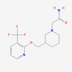 2-[3-[[3-(Trifluoromethyl)pyridin-2-yl]oxymethyl]piperidin-1-yl]acetamide
