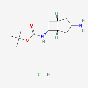 Tert-butyl N-[(1S,5S,6R)-3-amino-6-bicyclo[3.2.0]heptanyl]carbamate;hydrochloride