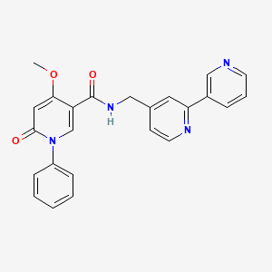 N-([2,3'-bipyridin]-4-ylmethyl)-4-methoxy-6-oxo-1-phenyl-1,6-dihydropyridine-3-carboxamide