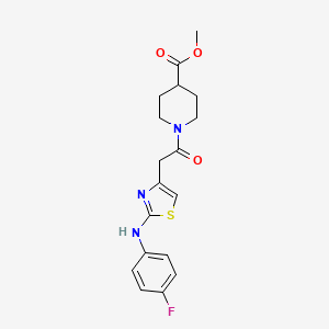 Methyl 1-(2-(2-((4-fluorophenyl)amino)thiazol-4-yl)acetyl)piperidine-4-carboxylate