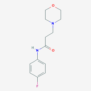 molecular formula C13H17FN2O2 B249157 N-(4-Fluoro-phenyl)-3-morpholin-4-yl-propionamide 