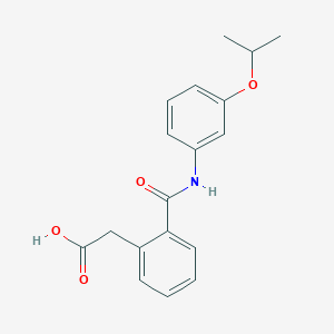 2-(2-{[3-(Propan-2-yloxy)phenyl]carbamoyl}phenyl)acetic acid