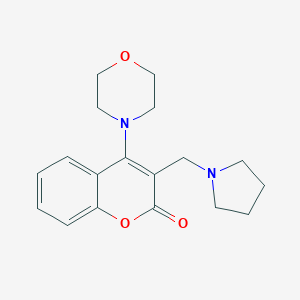 molecular formula C18H22N2O3 B249159 4-morpholin-4-yl-3-(pyrrolidin-1-ylmethyl)-2H-chromen-2-one 