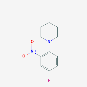 molecular formula C12H15FN2O2 B2491596 1-(4-Fluoro-2-nitrophenyl)-4-methylpiperidine CAS No. 432523-27-8