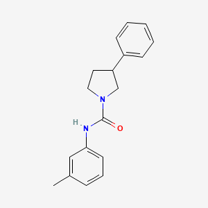 molecular formula C18H20N2O B2491617 3-苯基-N-(间甲苯基)吡咯啉-1-羧酰胺 CAS No. 1208846-62-1