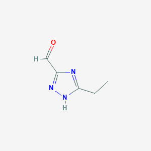 molecular formula C5H7N3O B2491618 5-Ethyl-4H-1,2,4-triazole-3-carbaldehyde CAS No. 944906-22-3