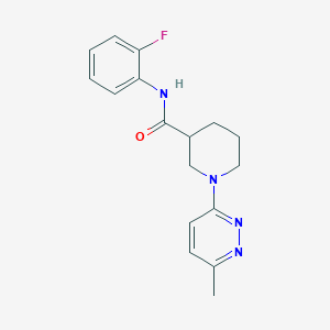 molecular formula C17H19FN4O B2491620 N-(2-fluorophenyl)-1-(6-methylpyridazin-3-yl)piperidine-3-carboxamide CAS No. 2195875-04-6