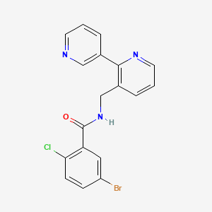 N-([2,3'-bipyridin]-3-ylmethyl)-5-bromo-2-chlorobenzamide