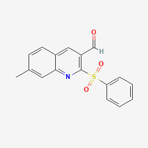 7-Methyl-2-(phenylsulfonyl)quinoline-3-carbaldehyde