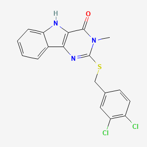 2-((3,4-dichlorobenzyl)thio)-3-methyl-3H-pyrimido[5,4-b]indol-4(5H)-one