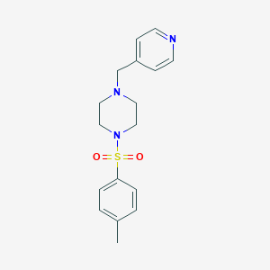 molecular formula C17H21N3O2S B249165 1-[(4-Methylphenyl)sulfonyl]-4-(pyridin-4-ylmethyl)piperazine 