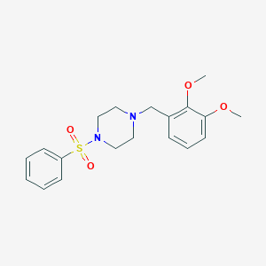 molecular formula C19H24N2O4S B249166 1-(2,3-Dimethoxybenzyl)-4-(phenylsulfonyl)piperazine 