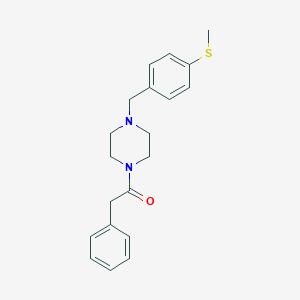 molecular formula C20H24N2OS B249168 1-[4-(4-Methylsulfanyl-benzyl)-piperazin-1-yl]-2-phenyl-ethanone 