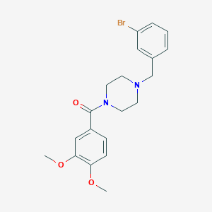 molecular formula C20H23BrN2O3 B249169 1-(3-Bromobenzyl)-4-(3,4-dimethoxybenzoyl)piperazine 