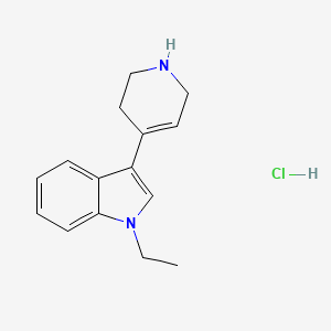 molecular formula C15H19ClN2 B2491691 1-ethyl-3-(1,2,3,6-tetrahydropyridin-4-yl)-1H-indole hydrochloride CAS No. 1551175-34-8