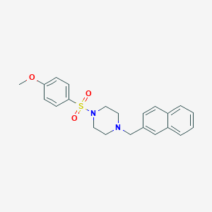 molecular formula C22H24N2O3S B249170 1-[(4-Methoxyphenyl)sulfonyl]-4-(2-naphthylmethyl)piperazine 