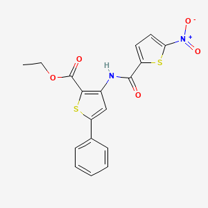 Ethyl 3-(5-nitrothiophene-2-carboxamido)-5-phenylthiophene-2-carboxylate