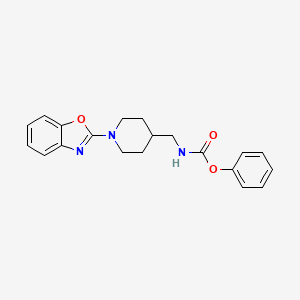 molecular formula C20H21N3O3 B2491708 Phenyl ((1-(benzo[d]oxazol-2-yl)piperidin-4-yl)methyl)carbamate CAS No. 1797574-82-3