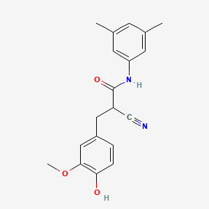 molecular formula C19H20N2O3 B2491735 2-氰基-N-(3,5-二甲基苯基)-3-(4-羟基-3-甲氧基苯基)丙酰胺 CAS No. 1260632-69-6