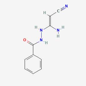 B2491736 3-(2-Benzoylhydrazino)-3-aminoacrylonitrile CAS No. 136773-45-0