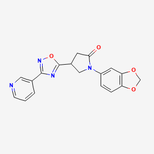 1-(2H-1,3-Benzodioxol-5-YL)-4-[3-(pyridin-3-YL)-1,2,4-oxadiazol-5-YL]pyrrolidin-2-one