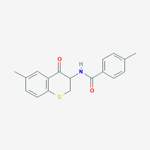 molecular formula C18H17NO2S B2491744 4-甲基-N-(6-甲基-4-氧代-3,4-二氢-2H-噻色素-3-基)苯甲酰胺 CAS No. 692738-26-4