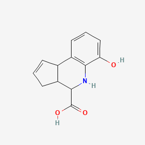 molecular formula C13H13NO3 B2491759 6-Hydroxy-3a,4,5,9b-tetrahydro-3H-cyclopenta[c]quinoline-4-carboxylic acid CAS No. 496854-79-6