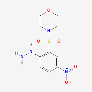 molecular formula C10H14N4O5S B2491761 4-(2-肼基-5-硝基苯磺酰)吗啉 CAS No. 328028-49-5