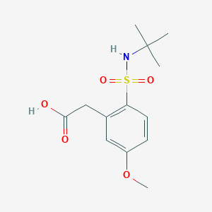 molecular formula C13H19NO5S B2491764 2-[2-(叔丁基磺酰)-5-甲氧基苯基]乙酸 CAS No. 926259-70-3
