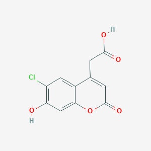 molecular formula C11H7ClO5 B2491766 (6-Chloro-7-hydroxy-2-oxo-2H-chromen-4-yl)acetic acid CAS No. 72304-21-3