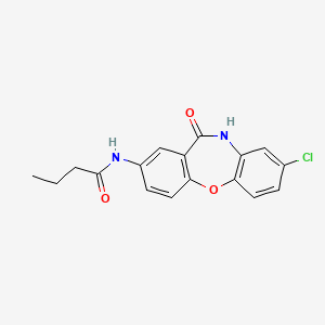 molecular formula C17H15ClN2O3 B2491767 N-(8-chloro-11-oxo-10,11-dihydrodibenzo[b,f][1,4]oxazepin-2-yl)butyramide CAS No. 922031-41-2