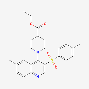 ETHYL 1-[6-METHYL-3-(4-METHYLBENZENESULFONYL)QUINOLIN-4-YL]PIPERIDINE-4-CARBOXYLATE