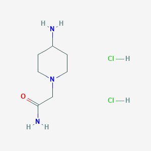 molecular formula C7H17Cl2N3O B2491775 2-(4-Aminopiperidin-1-yl)acetamide dihydrochloride CAS No. 1185293-56-4; 882562-51-8