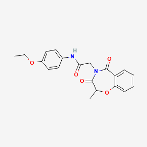 molecular formula C20H20N2O5 B2491777 N-(4-ethoxyphenyl)-2-(2-methyl-3,5-dioxo-2,3-dihydro-1,4-benzoxazepin-4(5H)-yl)acetamide CAS No. 904011-67-2