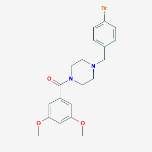 molecular formula C20H23BrN2O3 B249178 [4-(4-Bromo-benzyl)-piperazin-1-yl]-(3,5-dimethoxy-phenyl)-methanone 