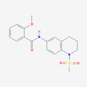 2-methoxy-N-(1-methylsulfonyl-3,4-dihydro-2H-quinolin-6-yl)benzamide