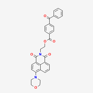 molecular formula C32H26N2O6 B2491790 2-(6-Morpholin-4-yl-1,3-dioxobenzo[de]isoquinolin-2-yl)ethyl 4-benzoylbenzoate CAS No. 310452-75-6