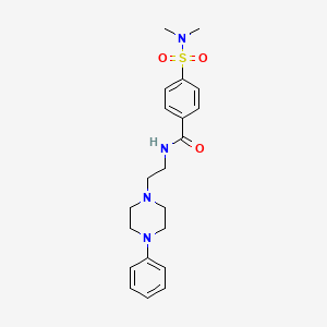 4-(dimethylsulfamoyl)-N-[2-(4-phenylpiperazin-1-yl)ethyl]benzamide