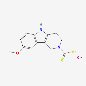 molecular formula C13H13KN2OS2 B2491795 potassium 8-methoxy-3,4-dihydro-1H-pyrido[4,3-b]indole-2(5H)-carbodithioate CAS No. 1219561-93-9