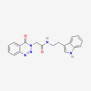molecular formula C19H17N5O2 B2491804 N~1~-[2-(1H-吲哚-3-基)乙基]-2-[4-氧代-1,2,3-苯并三唑-3(4H)-基]乙酰胺 CAS No. 422531-78-0