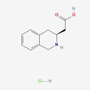 molecular formula C11H13NO2 B2491806 (S)-2-(1,2,3,4-四氢异喹啉-3-基)乙酸盐酸盐 CAS No. 270082-22-9